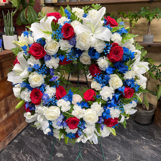 Red & Blue Wreath