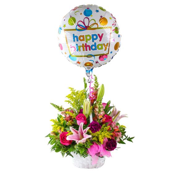 Birthday Basket Bloom & Ballon