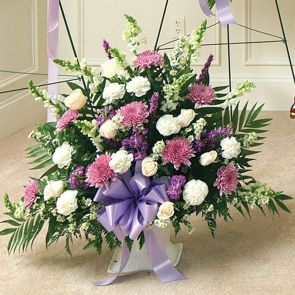 Lavender Fields Standing Floor Basket